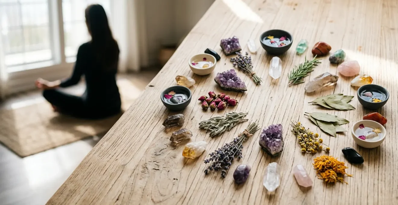 Représentation symbolique de l'influence astrologique sur la santé avec roue zodiacale et éléments corporels harmonieusement intégrés