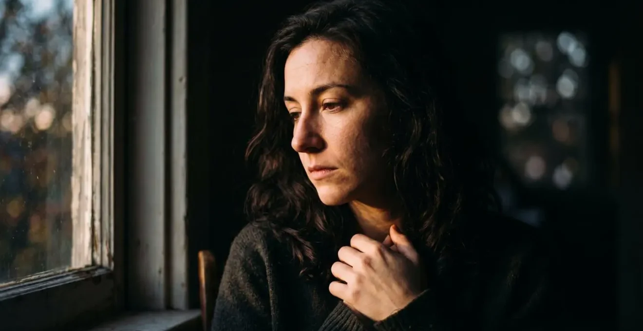 Personne en moment de réflexion profonde après une consultation émotionnelle